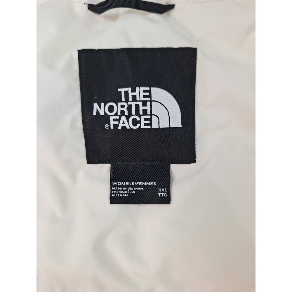 The North Face Aconcagua 550 Down Puffer Vest Womens XXL Cream Off-White Zip Up - Picture 4 of 6